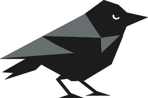 majestuoso melodía en vuelo negro vector icono simplista pájaro cantor serenata emblemático símbolo