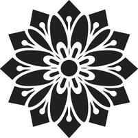 Icon of Icy Delight Snowflake Vector Logo Serenade in Simplicity Black Snow Emblem