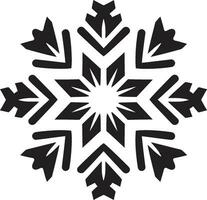 Serenade in Simplicity Black Snow Emblem Elegance in Frost Iconic Snow Symbol vector