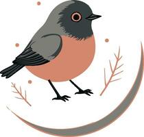 Elegant Songbird Ambassador Monochromatic Vector Majestic Robins Melody Emblem Design