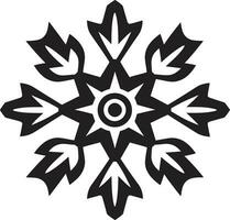serenata en sencillez negro nieve emblema elegancia en escarcha icónico nieve símbolo vector