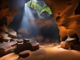 cave in the mountains, thailand. photo