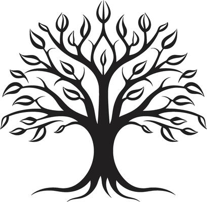 Timeless Icon of Natures Beauty Tree Emblem Simplistic Tree Silhouette Black Emblem