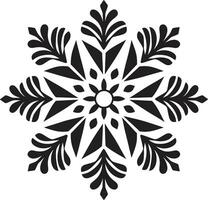 Timeless Frost Excellence Black Logo Art Simplistic Snow Silhouette Emblematic Icon vector
