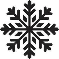 Timeless Elegance Stylish Snowflake Icon Simplistic Bloom Monochromatic Flower Silhouette vector