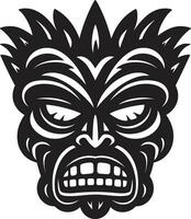 Noble Totem Ambassador Stylish Vector Tiki Emblem Simplistic Essence of the Ancients Emblematic Design