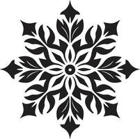 Elegant Frost Ambassador Stylish Symbol Regal Snowflake Majesty Emblematic Emblem vector