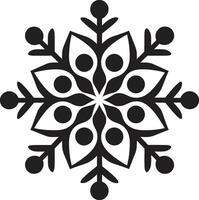 Majestic Icy Silence Emblematic Emblematic Art Elegant Emblem of Snowfall Stylish Logo Design vector
