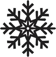 Elegant Symbol of Ice Vector Snow Silhouette Frosty Majesty in Monochrome Emblematic Design