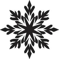 Serenity in Snowfall Monochrome Emblem Symbol of Winters Excellence Snow Vector Icon