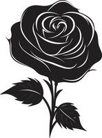 Elegance in Bloom Iconic Rose Symbol Emblem of Natures Beauty Minimalist Design vector