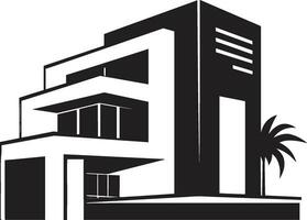 Residential Excellence Iconic Villa Emblem Urban Icon of Beauty Villa Realty Symbol vector