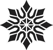 Elegance in Snowfall Monochrome Emblematic Icon Noble Guardian of Crystal Beauty Modern Logo vector