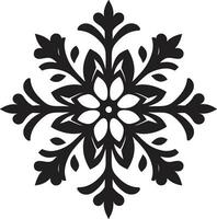 Noble Guardian of Crystal Beauty Modern Logo Simplistic Beauty in Snowflakes Stylish Snow Symbol vector