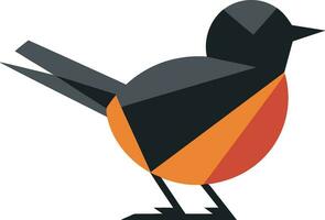 naturalezas serenata majestad Robin símbolo elegancia en vuelo emblemático logo diseño vector