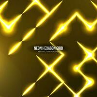 SquareAbstract background hexagon neon light grid vector