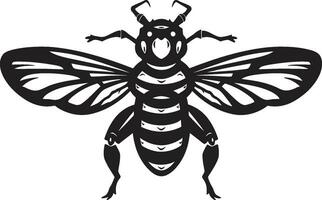 Noble Warrior Ambassador Iconic Symbol Stinger Sentinel in Monochrome Hornet Emblem vector