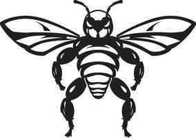 Warriors Sting Black Hornet Emblem Emblematic Insect Excellence Mascot Symbol vector