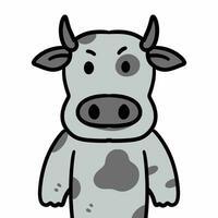 illustration of cute cartoon cow photo