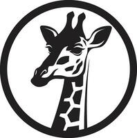 Emblematic Grace Black Giraffe Vector Graceful Savanna Icon Logo Design