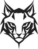 Wild Beauty of the Forest Black Logo Minimalistic Feline Majesty Monochrome Symbol vector