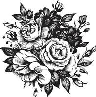 Decorative Floral Design Black Vector Icon Black Floral Icon for Your Design Needs