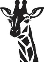 Graceful Giraffe Silhouette Iconic Design Elegant Giraffe Profile Minimalist Logo vector