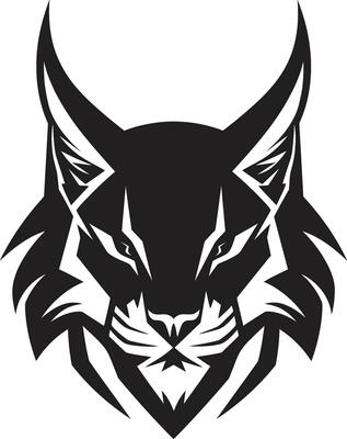 Graceful Feline Silhouette Iconic Emblem Stalkers Emblematic Majesty Monochromatic Design