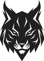 Elegant Wildcat Ambassador Monochromatic Vector Safari Sentinel Lynx Emblem Design