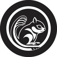 Chipmunk Eye Logo Icon Black Vector Chipmunk Nose Logo Icon Black Vector