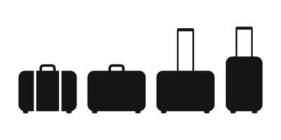 Set of suitcase icons. Travel baggage vector icon. Suitcase icon vector. Luggage symbol.