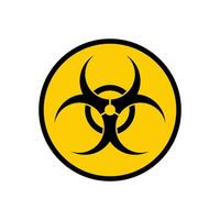 Warning sign of virus. Biohazard sign, Biohazard symbol, Vector illustration
