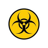 Warning sign of virus. Biohazard sign, Biohazard symbol, Vector illustration