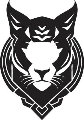 Elegance in Simplicity Iconic Feline Emblem of Stealth Minimalist Vector Symbol