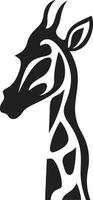 Elegant Giraffe Profile Minimalist Logo Regal Necked Beauty Logo Icon vector