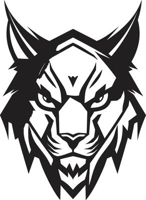 Majestic Majesty in Simplicity Monochrome Logo Serenity in Black and White Lynx Symbol