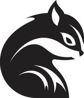 Wild Chipmunk Logo Icon Black Vector Nature Chipmunk Logo Icon Black Vector