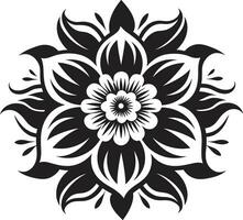 Black Floral Icon in Multiple Formats Black Floral Icon for Personal or Commercial Use vector