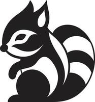 Chipmunk Nose Logo Icon Black Vector Chipmunk Paw Logo Icon Black Vector