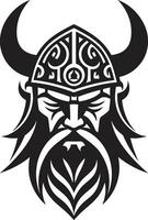 Runebound Berserker A Viking Mascot of Wisdom Black Viking Chief A Mighty Emblem of Valor vector