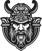 Legacy of the Longship A Viking Guardian Icon Ravens Call A Viking Symbol of Wisdom vector