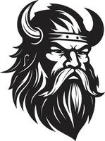 Raiders of the Night A Stealthy Viking Mascot Dragonship Captain A Viking Leader in Vector