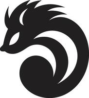 naturaleza ardilla logo icono negro vector animal ardilla logo icono negro vector