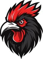 Rooster Profile with Style Minimalistic Rooster Vector