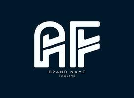 Alphabet letters Creative Monogram logo AF, FA, A and F vector illustration.