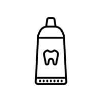 pasta dental vector icono en línea estilo