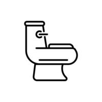 toilet vector icon in line style