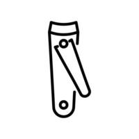 nail clipper vector icon in line style