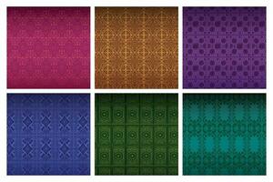 A Grid of Colorful Patterned Tiles on a White Background vector