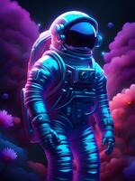 art astronaut in the space photo
